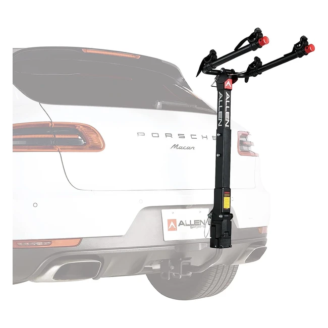 2bike Ball Mount for 50mm Hitch - Foldable Arms, Secure Tiedowns, 16kg Capacity