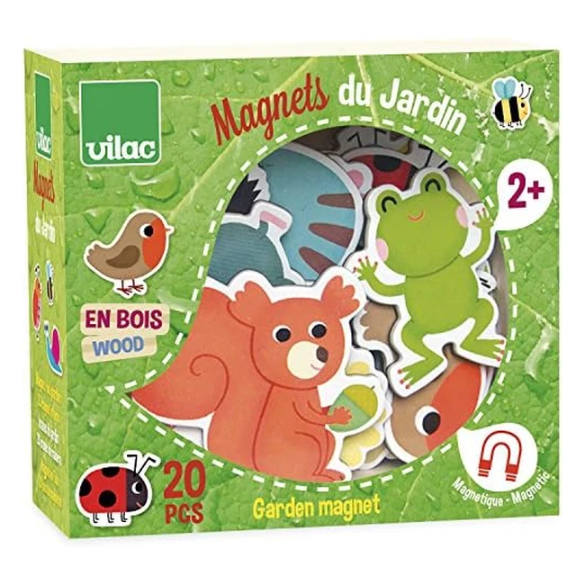 Vilac 8026 - Calamite del Giardino in Legno - 20 Pezzi