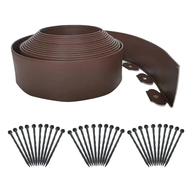 Flexible Garden Edging Border - Extra Tall 10cm - No Dig - Mini Plastic Fence - 