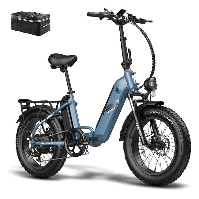 fafrees FF20 Polar E-Bike Elektrofahrrad 20 Zoll x 40 Fettreifen E-Bike Klappfahrrad Doppelbatterie 104 Ah x 2 Reichweite bis zu 95-160 km Shimano 7-Gang Mountain E-Bike Herren Damen
