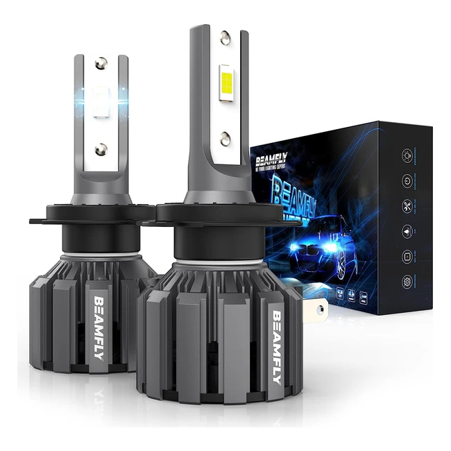 Lampadine LED H7 Beamfly 18000lm - Kit Conversione Fari Auto - Luce Bianca Forte Fredda - 12V