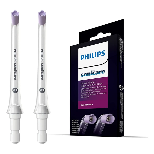 Philips Sonicare Quad Stream F3 Oral Irrigator Nozzle Twin Pack - Powerful Clean