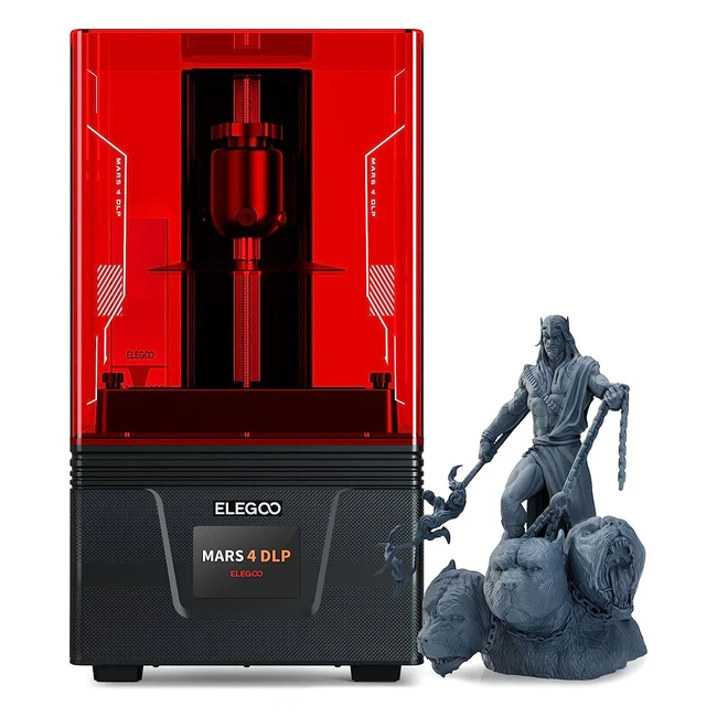 Elegoo Mars 4 DLP 3D-Drucker - Ultraleises Drucken, 20k Stunden Lebensdauer, Druckgröße 1328x747x150mm