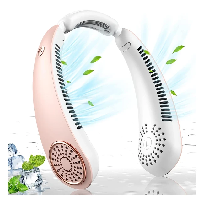 Ventilador de Cuello Portátil Dovecina 5200mAh - Silencioso y Recargable - 3 Velocidades - Sin Aspas