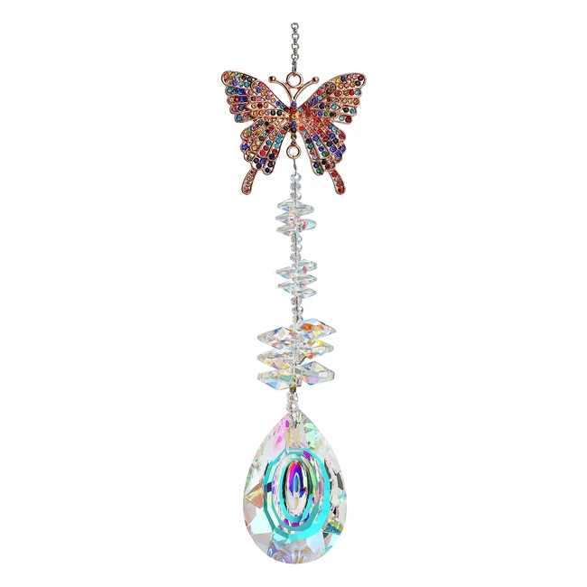 HD Hyaline Dora Crystal Butterfly Rhinestones Suncatcher Window Hanging Ornament