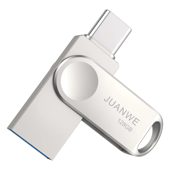 Juanwe USB Stick 128GB Type C USB A 2-in-1 Memory Stick | Waterproof Flash Drive