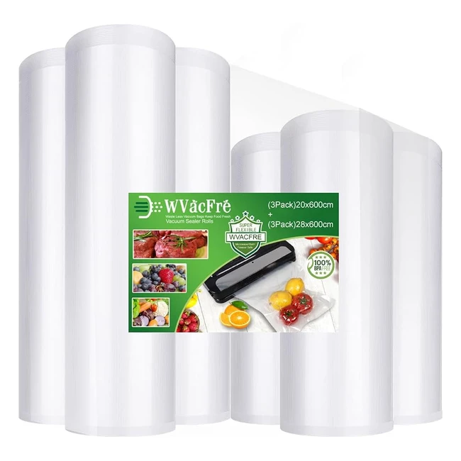 Sacs pour machine sous vide alimentaire 6 rouleaux 320x600cm et 328x600cm - Sans BPA et LFGB