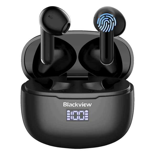 Blackview Airbuds 7 - Écouteurs Bluetooth sans fil avec micro et indicateur LED