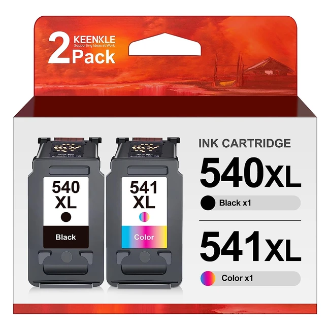 Cartouche d'encre remanufacturée PG540XL CL541XL pour Canon 540 et 541 XL - Noir/Couleur - Pack de 2