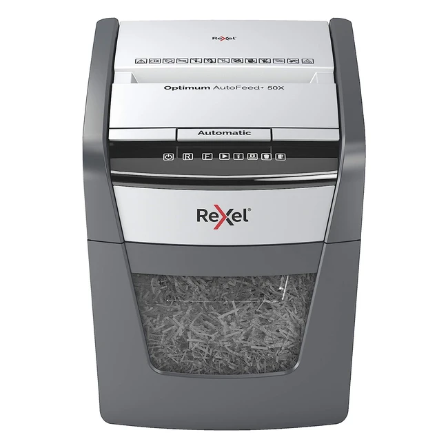 Destructeur de documents automatique Rexel 2020050x - Coupe croisée sécurité P4 - Capacité 50 feuilles