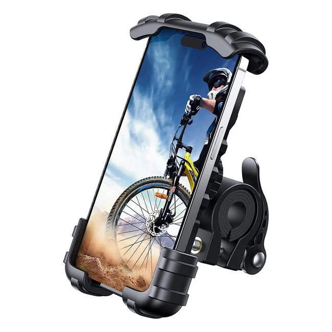Lamicall Handyhalterung Fahrrad Motorrad Schwarz  Einhandbedienung  Stofester 