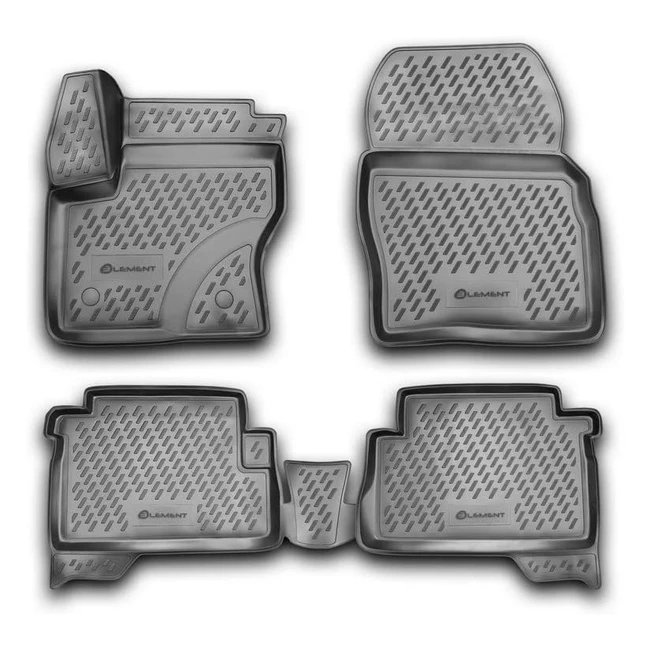 Alfombrillas de goma antideslizantes para Ford Kuga 13-20, color negro