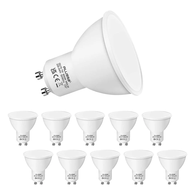 Bombilla LED Alusso 7W GU10 Blanco Frío 6000K 630lm - Paquete de 10