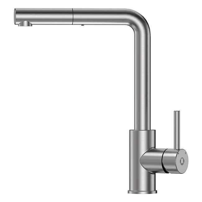 Robinet cuisine douchette Cecipa - Bec extractible - Pivotant 360° - Acier inoxydable