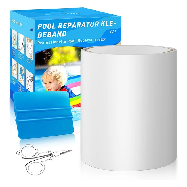 Kit de Reparación Piscina Autoadhesivo Impermeable 10cm x 150cm - ¡Resuelve las fugas fácilmente!