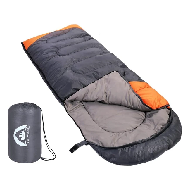 SWTMerry Schlafsack 4 Jahreszeiten Sommer Frühling Herbst Winter warm und kühl wetterfest leicht Teenager und Erwachsene für Wandern Backpacking und Camping