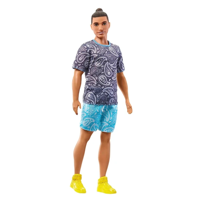 Barbie Ken Fashionista Mueco Look Estampado Bandana Accesorios Moda Jug 3 Aos Mattel HJT09