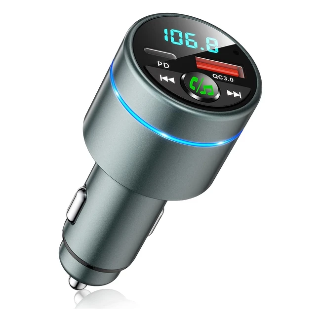 Mohard FM Transmitter Auto Bluetooth 53 Ganzmetall PD 30W QC30 18W Schnelles Aut