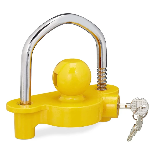 Protection antivol remorque relaxdays 10026002 - Cadenas universel jaune