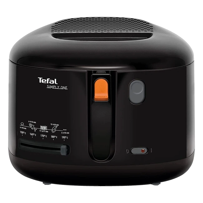 Tefal FF1608 Simply One Elektrische Fritteuse XL - Bis zu 12 kg Pommes - Kühlwandsystem - Spülmaschinenfest - Schwarz