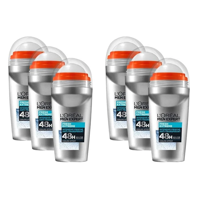Desodorante L'Oréal Men Expert Refrescante Hombre 48h Ultra Cooling Fresh Extreme 6x50ml