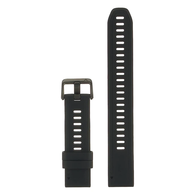 Garmin QuickFit 20 Watch Bands - Black Silicone - Large - Interchangeable & Secure