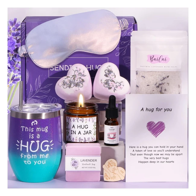 Birthday Pamper Gifts Box for Women - Unique Self Care Package - Hug in a Box Sp