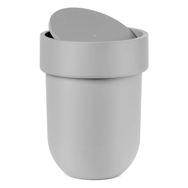 Umbra Touch Waste Bin with Lid Grey - 023269918 - Discrete Design, Global Leader