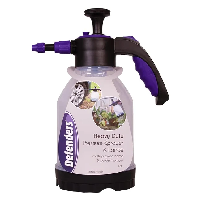 Defenders Heavy Duty Pressure Sprayer Lance 15L - Garden Use with Weed Killer Pesticides Fertiliser