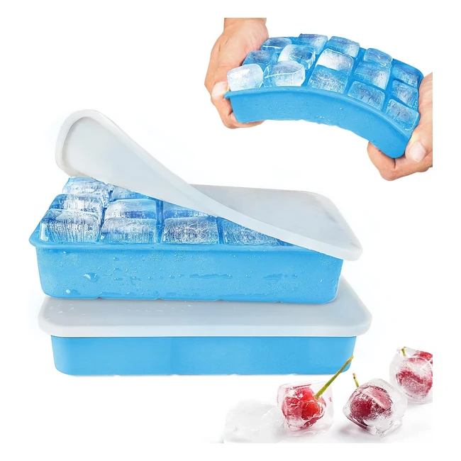 Bac  glaons en silicone 2pcs avec couvercle - Bb certifi LFGB et sans 