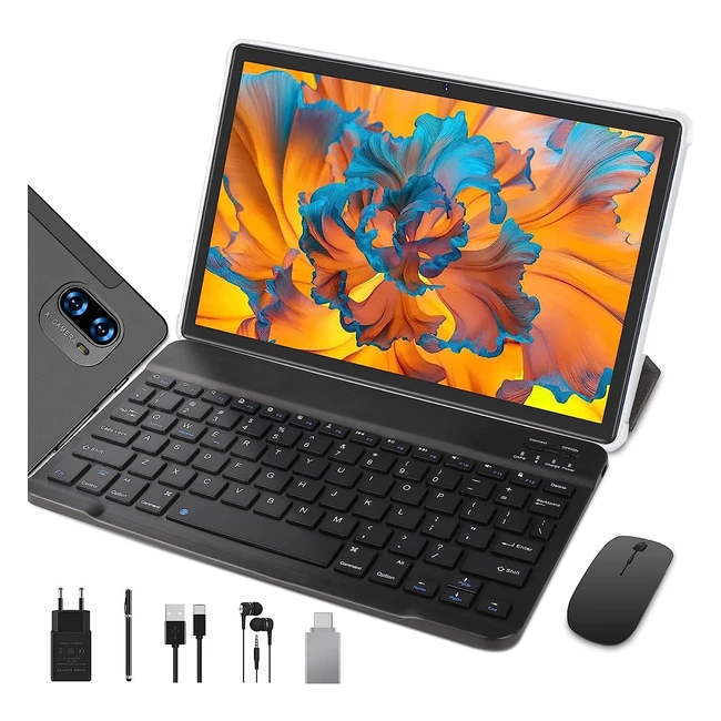 Yestel Tablet 10 Zoll 5G WLAN Prozessor 20 GHz T13 Android 11 4GB RAM 64GB ROMTF 1TB Bluetooth 5.0