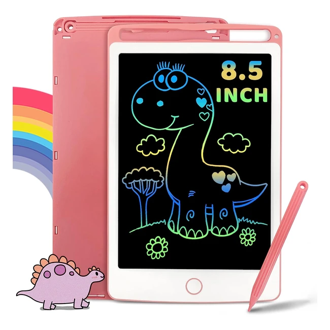 Richgv LCD Writing Tablet for Kids Girls Toys 2-6 Years Old - Portable Drawing Tablet Educational Toys - Doodle Board Travel Game - Christmas Birthday Gifts