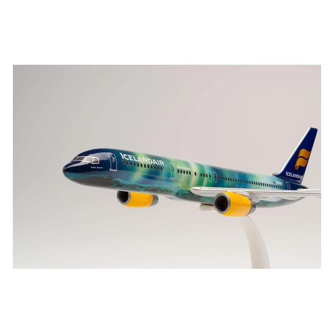 Modelo en Miniatura Avión Hekla Aurora de Icelandair Boeing 757-200 - Escala 1:200 - Azul Multicolor