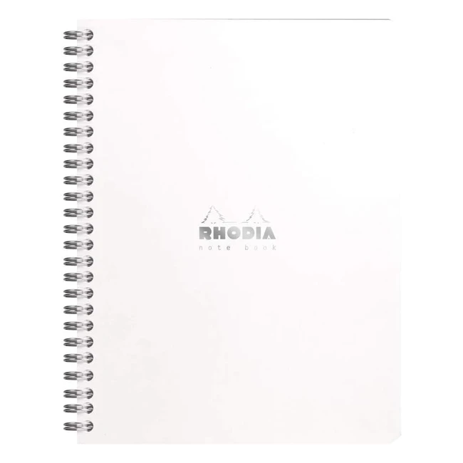 Cuaderno Rhodia 193441C A5, Punteado, 160 Páginas, Papel Clairefontaine Blanco 80g