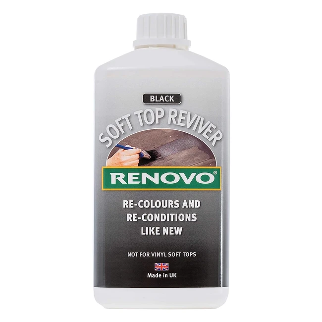 Renovo International Reviver per Capotta Morbida Nero - Ravviva il Colore - Facile da Applicare