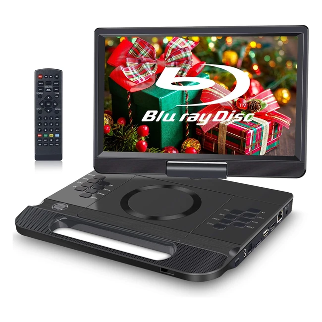 Lecteur DVD Blu-ray portable 12 pouces - Full HD 1080p - Batterie rechargeable -