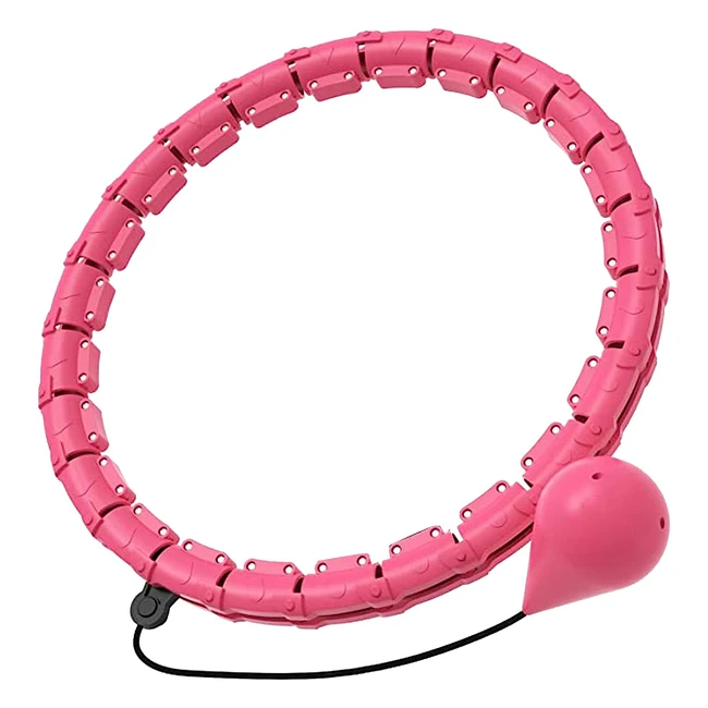 Smart Hula Ring Hoops - Weighted Hula Hoop for Adults - 24 Knots - Detachable - Size Adjustable