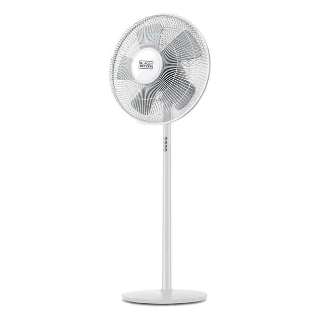 Ventilador de columna Black+Decker BXEFP60E - Diseño minimalista - Oscilación/inclinación ajustable - 5 aspas - 3 velocidades