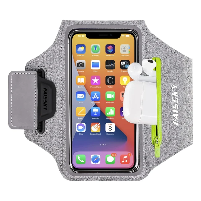 Water Resistant Running Cell Phone Armband with TWS Headphones Pocket - Galaxy S