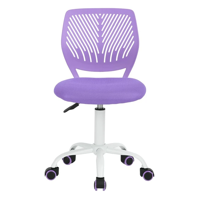 Homy Casa Desk Chair - Adjustable Swivel Office Chair - Ergonomic Task Chair - Purple