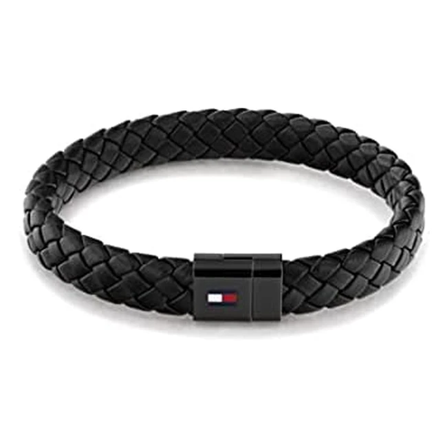 Pulsera Tommy Hilfiger para Hombre de Piel Negra 2790331 - ¡Envío Gratis!