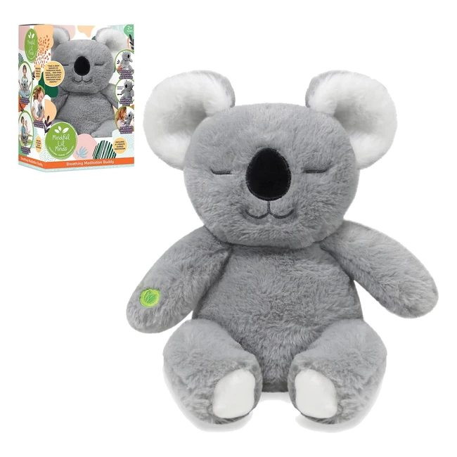 Mindful Lil Minds Breathing Meditation Buddy MNF00000 Gris - 5 Minute Guided Meditation, Eucalyptus Scented, Anxiety Reducing