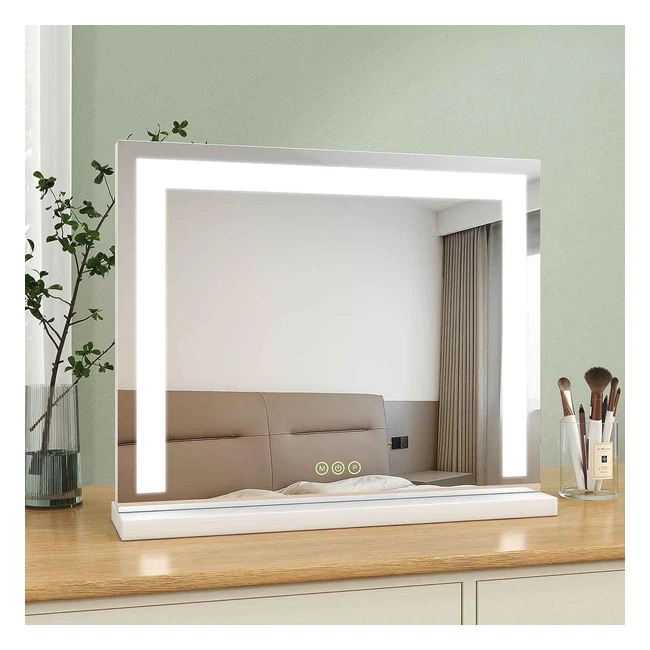 Safielina Hollywood Vanity Mirror - Large LED Mirror with Dimmable Touch Screen Control - 500x420x120mm
