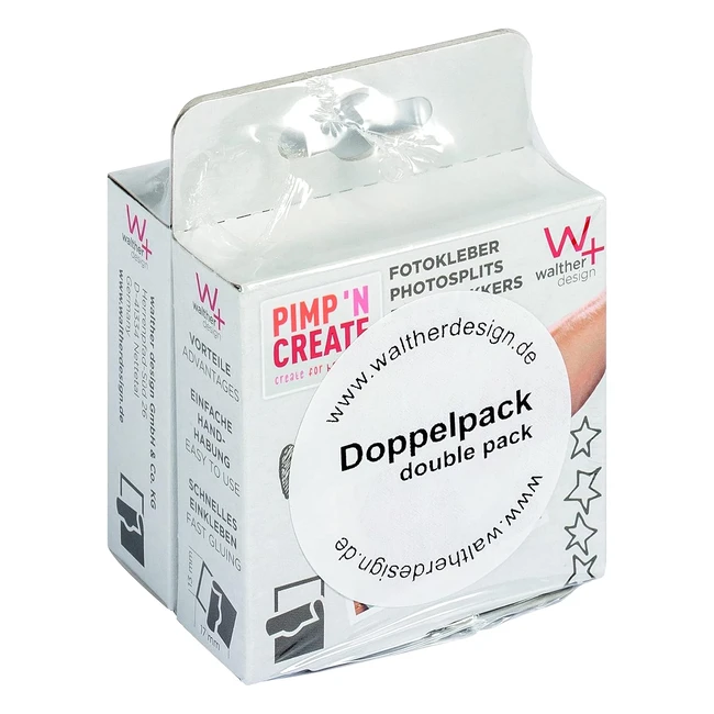 Adhesivos Walther FT500DP para fotos de doble cara - Pack doble 2 x 500 unidades