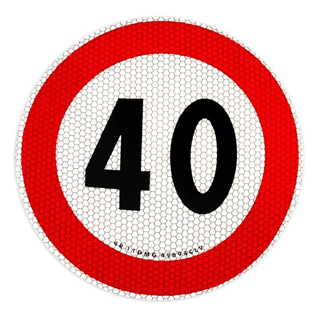 Marquage limite vitesse 40 km/h adhésif homologué UE - Quattroerre 31839