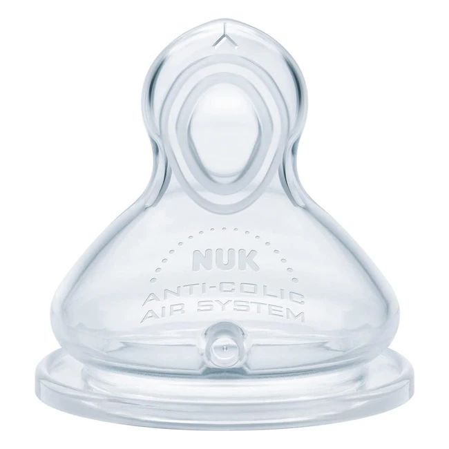 NUK Tetina Biberones First Choice Control Flujo 6-18 Meses Válvula Anticolicos Sin BPA 2 Unidades