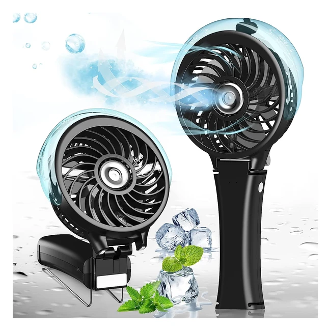 Ventilateur Brumisateur Portable Acryee Mini - 40ml Réservoir d'eau - USB Rechargeable - Pour Bureau Maison Voyage