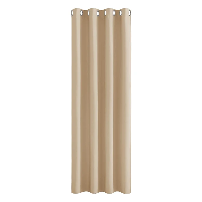 Pony Dance Biscotti Beige Blackout Curtain - Energy Saving, Thermal Insulated, 52x84