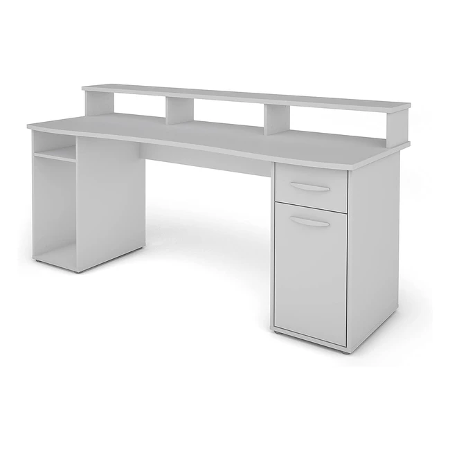 byliving Schreibtisch FantasticXXL Gamingtisch mit viel Stauraum und Regalaufsatz, 180x93x65cm