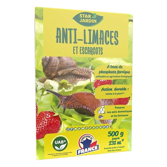 Anti-Limaces et Escargots 750g - Efficace par temps de pluie